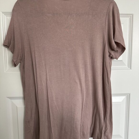 Lush All in Favor Deep V Neck Tee in Etherea Taupe - Picture 3 of 3